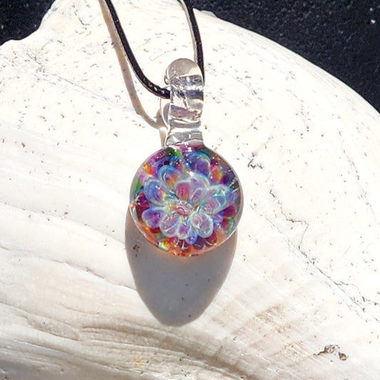Small UV Reactive Glass Pendant