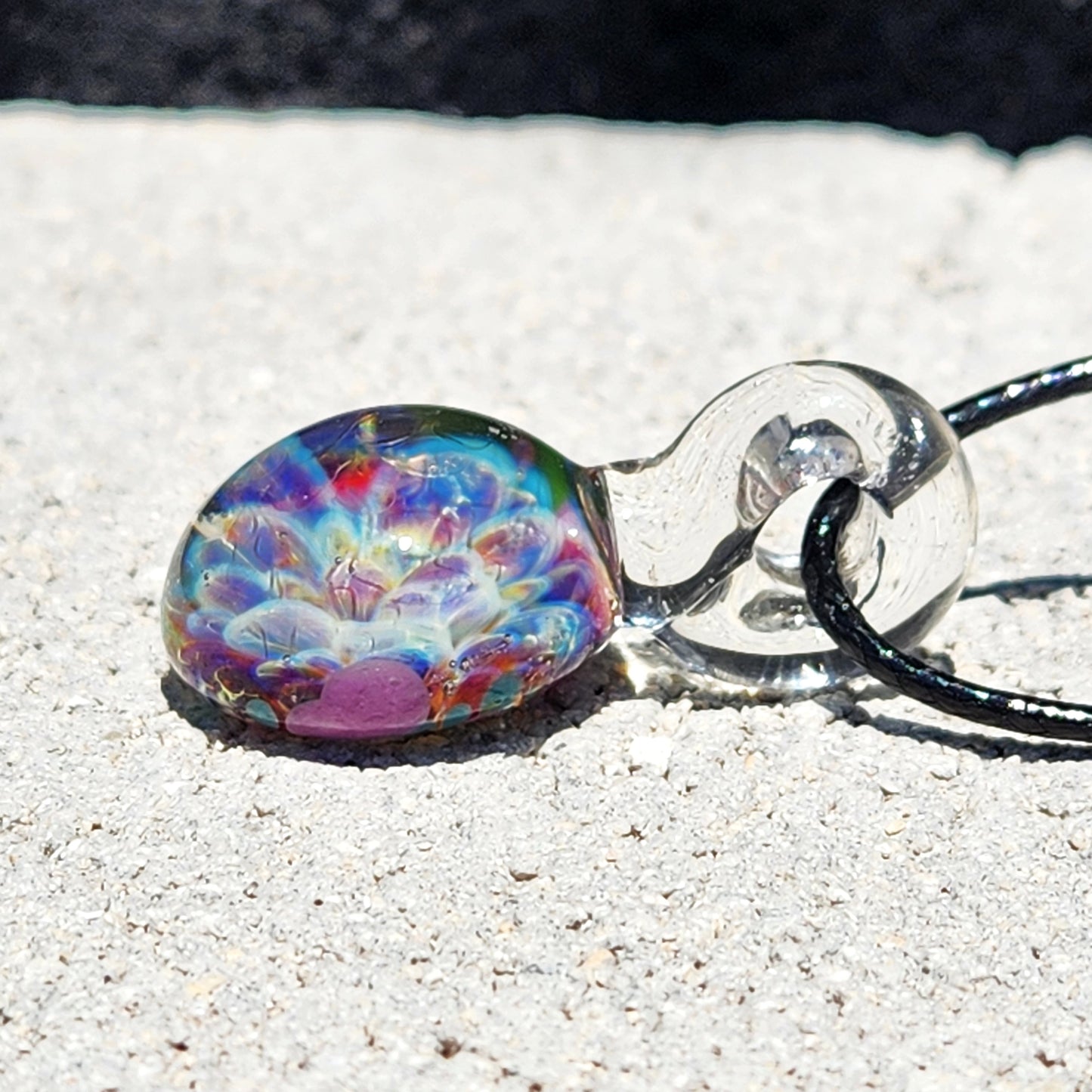 Small UV Reactive Glass Pendant