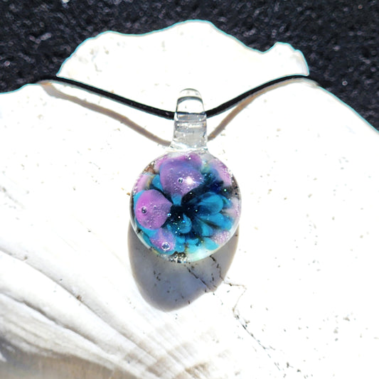 Small Purple/Blue Glass Pendant
