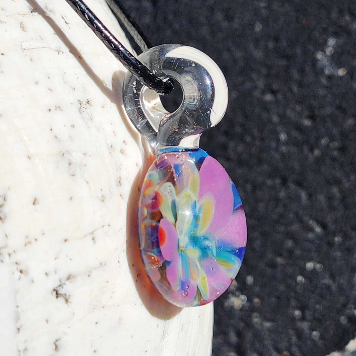 Small Purple Glass Pendant Necklace – Handmade Borosilicate Jewelry