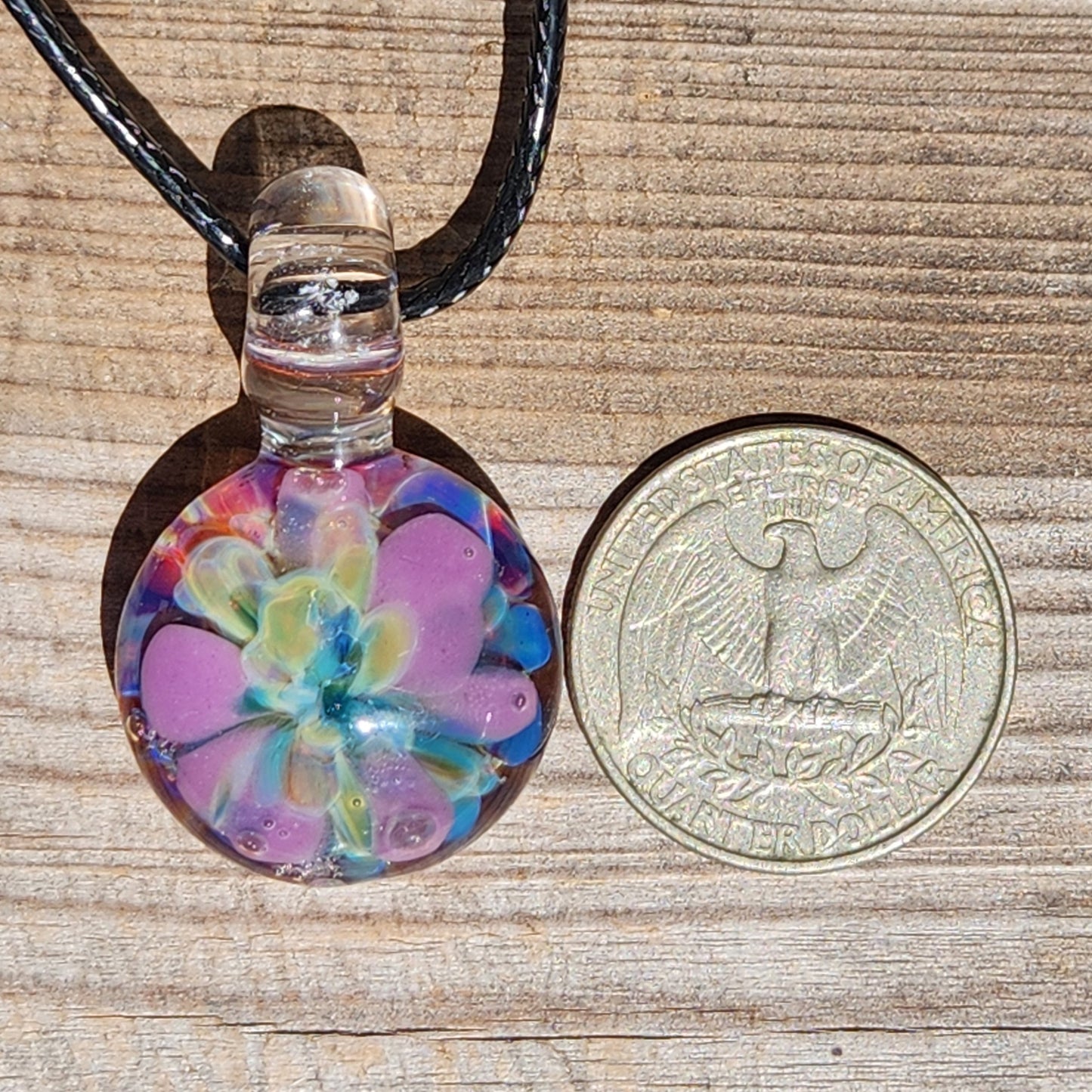Small Purple Glass Pendant Necklace – Handmade Borosilicate Jewelry
