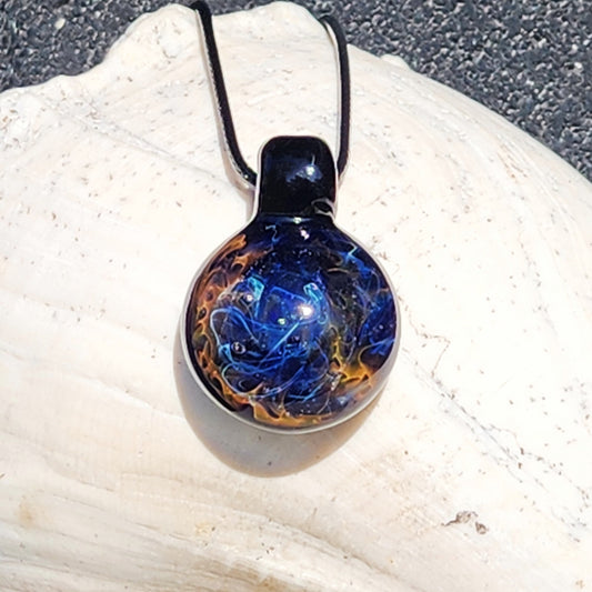 Galaxy Glass Pendant Necklace