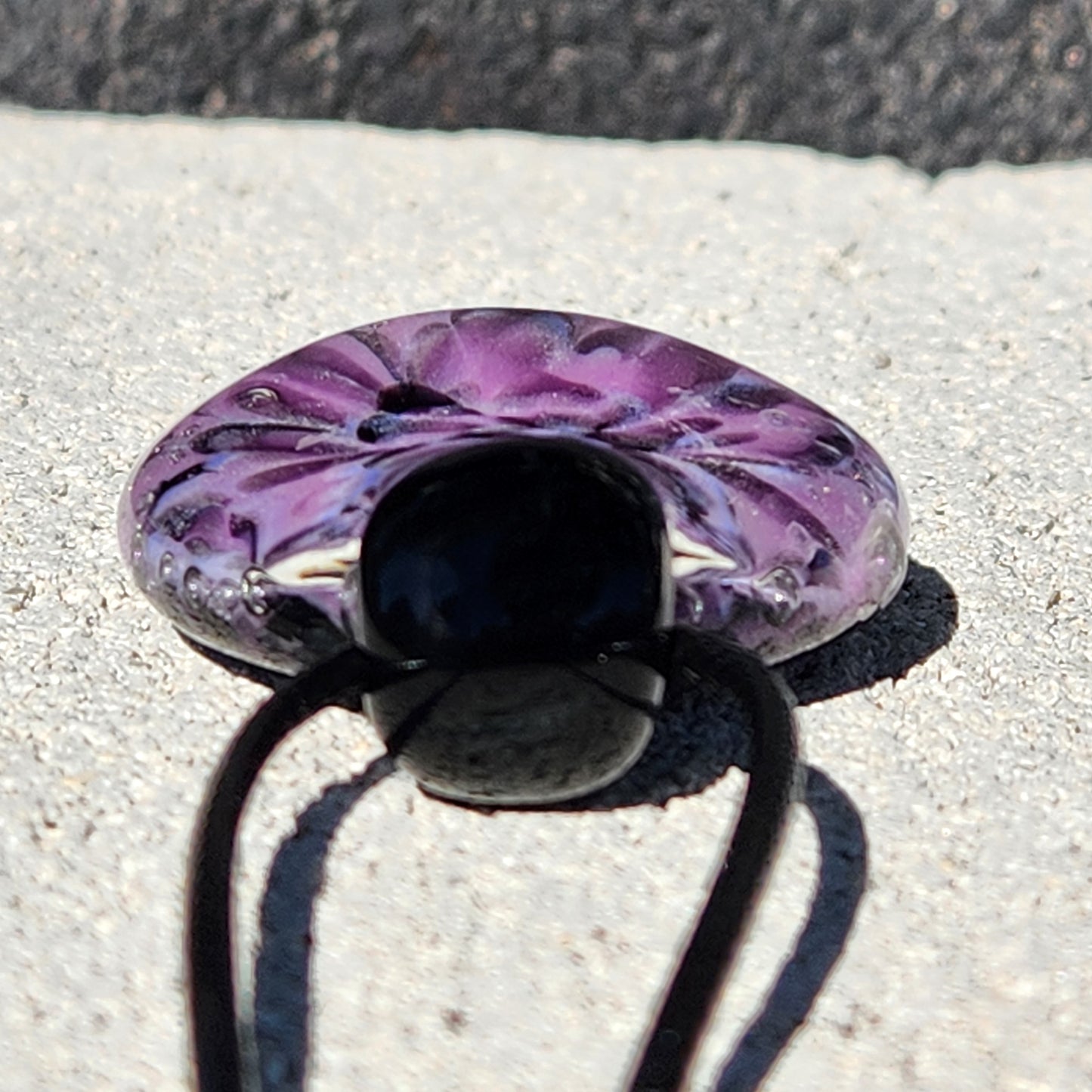 Purple Handmade Blown Glass Pendant – Unique Borosilicate Jewelry