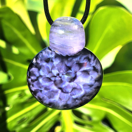 Blown glass pendant necklace