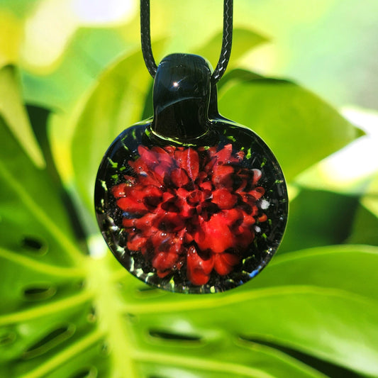 Fiery Swirl with Crushed Black Glass