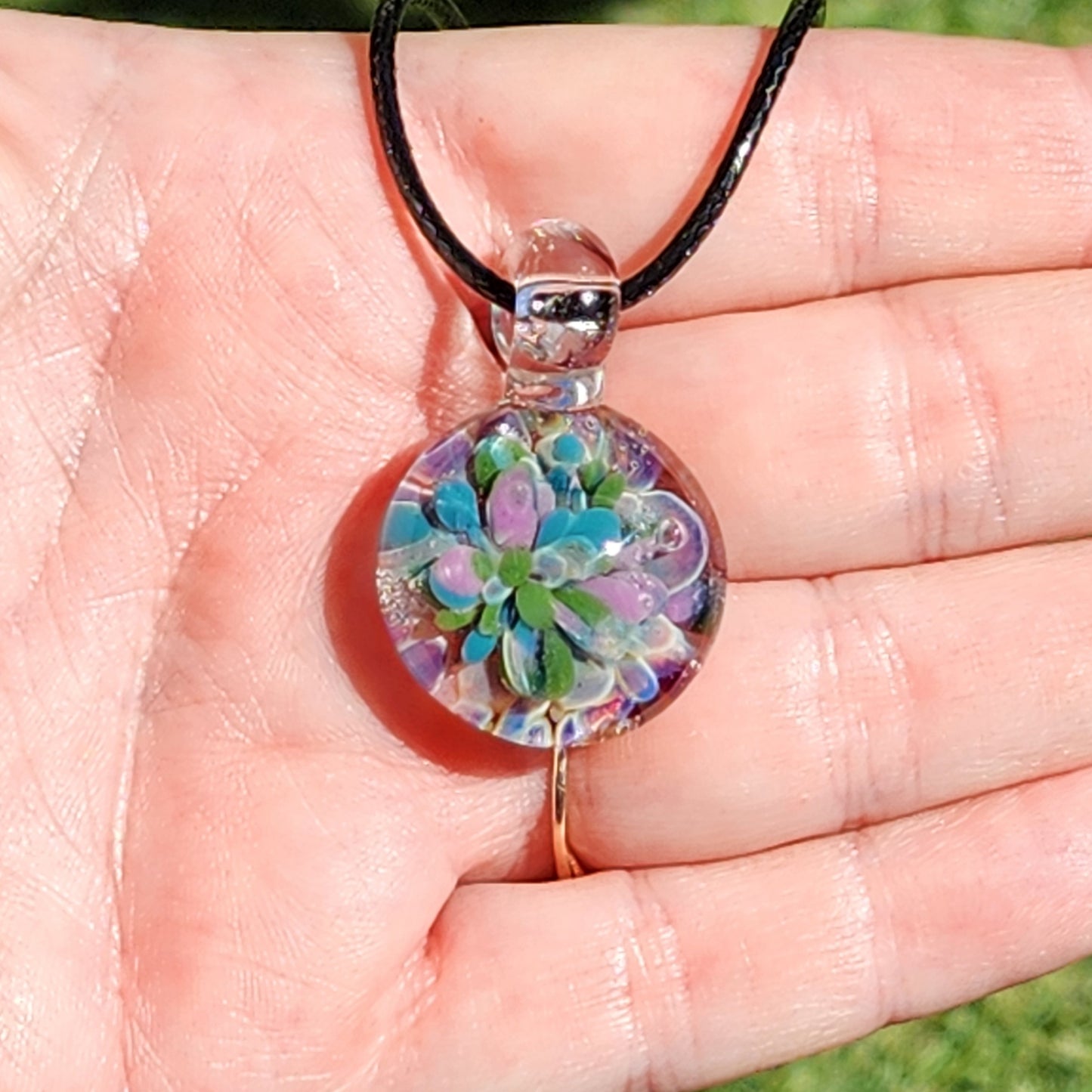 Small Purple/Blue Glass Pendant