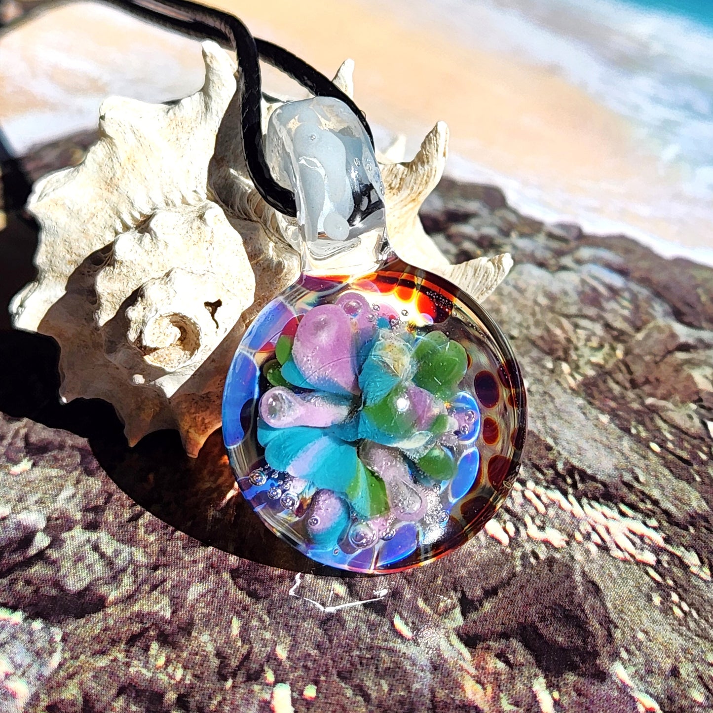 Small Glass Pendant Necklace – Handmade Borosilicate Jewelry