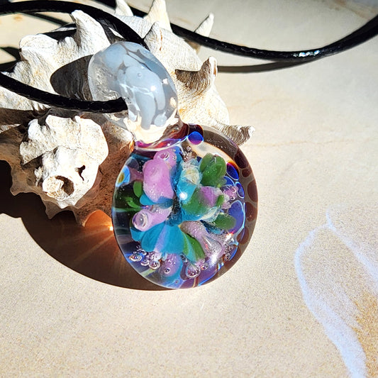 Small Glass Pendant Necklace – Handmade Borosilicate Jewelry