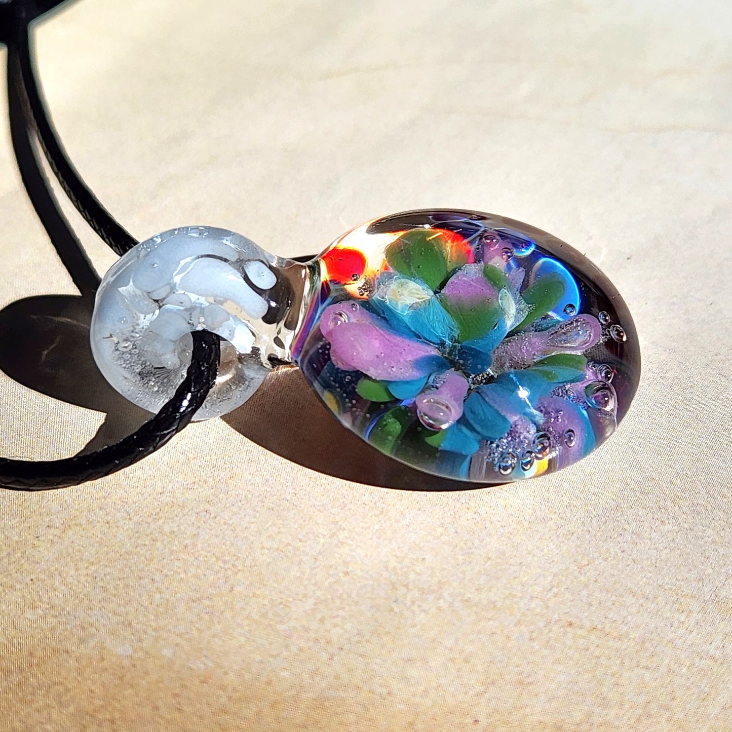 Small Glass Pendant Necklace – Handmade Borosilicate Jewelry