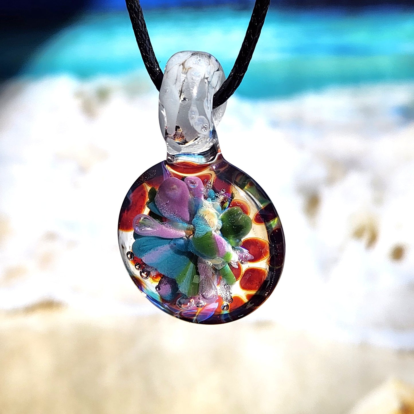 Small Glass Pendant Necklace – Handmade Borosilicate Jewelry