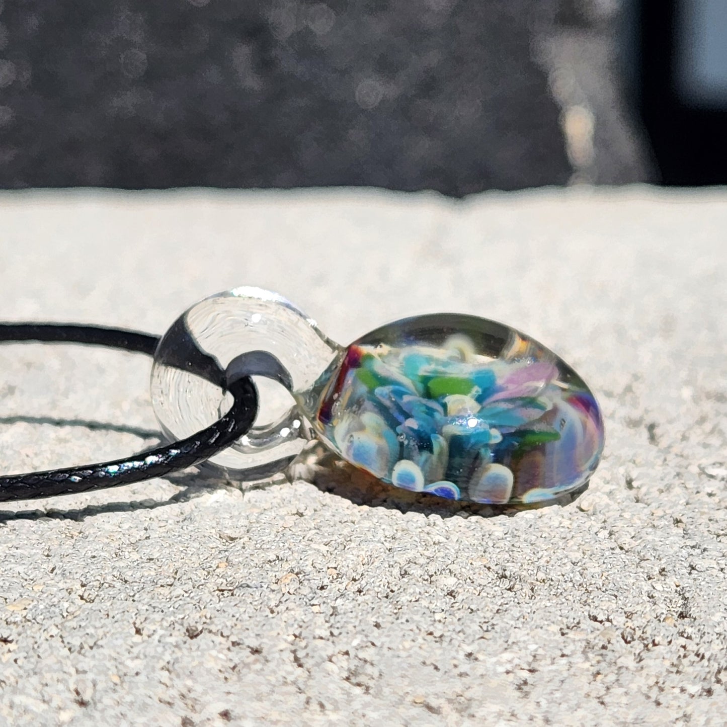 Small Glass Pendant Charm – Handmade Funky Jewelry