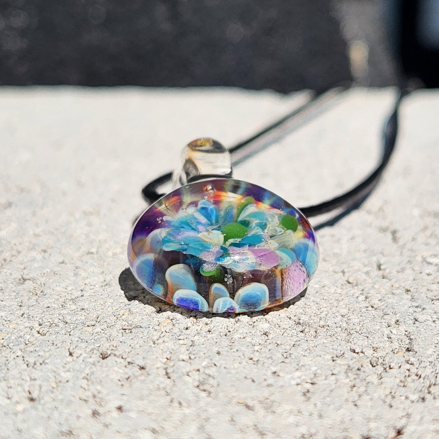 Small Glass Pendant Charm – Handmade Funky Jewelry