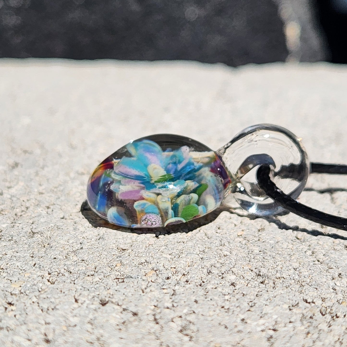 Small Glass Pendant Charm – Handmade Funky Jewelry