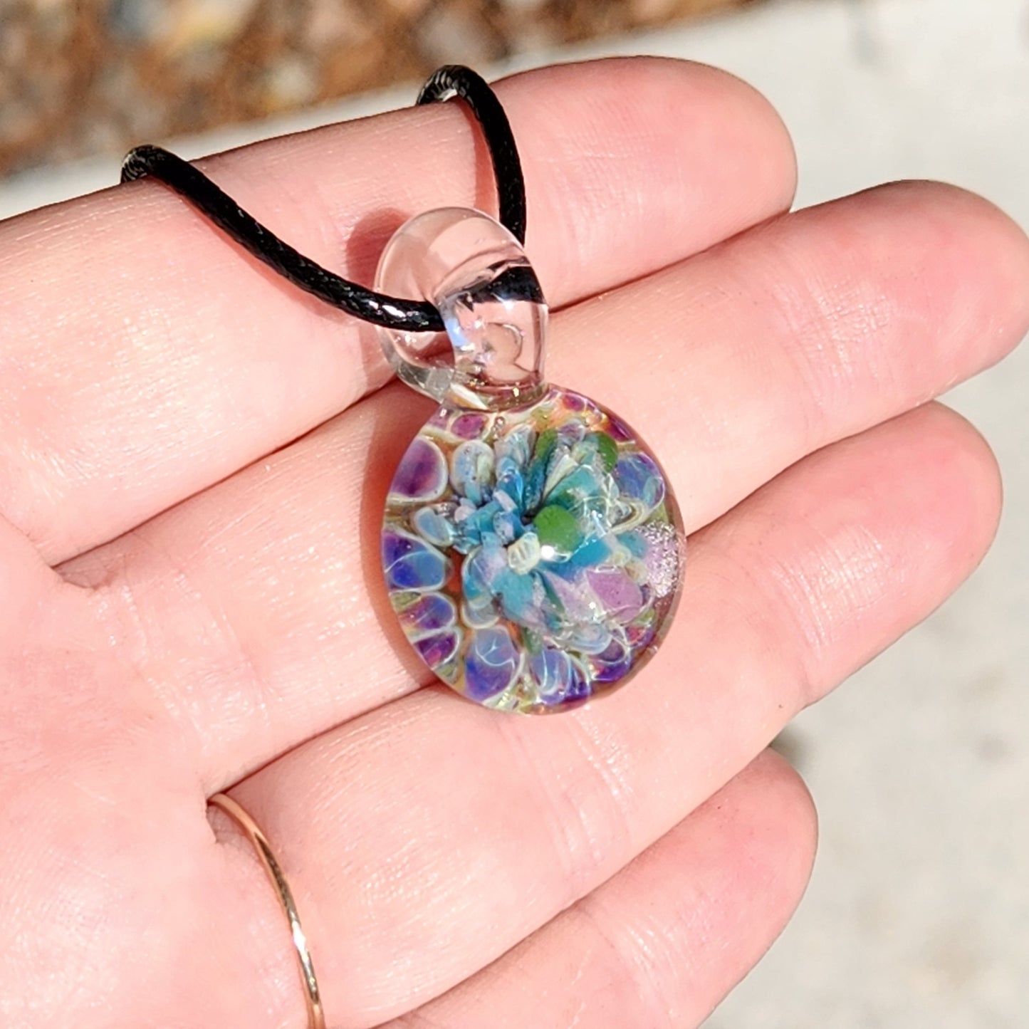 Small Glass Pendant Charm – Handmade Funky Jewelry