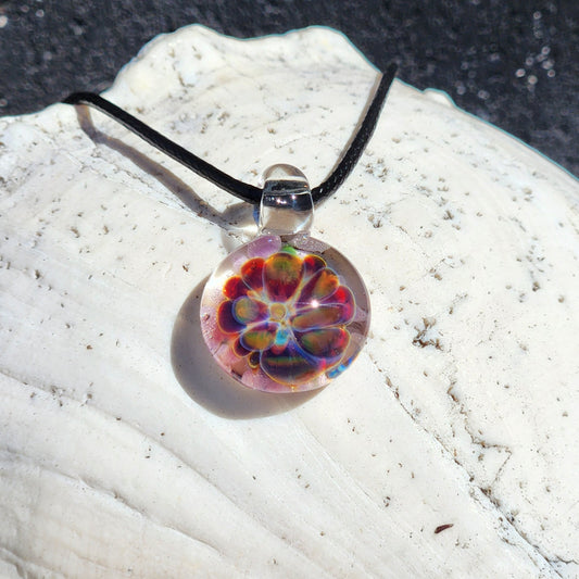 Tiny Purple Glass Pendant
