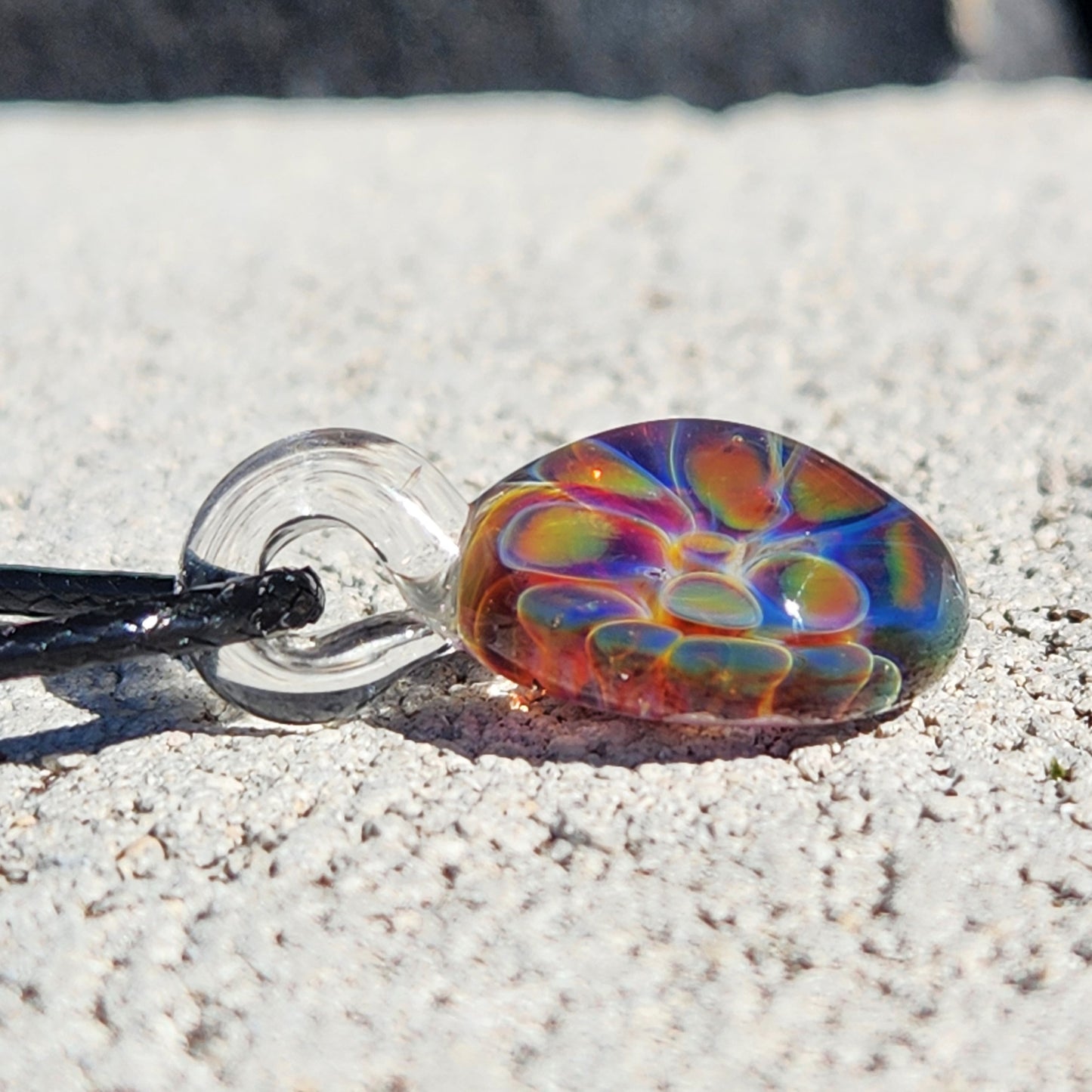 Tiny Purple Glass Pendant