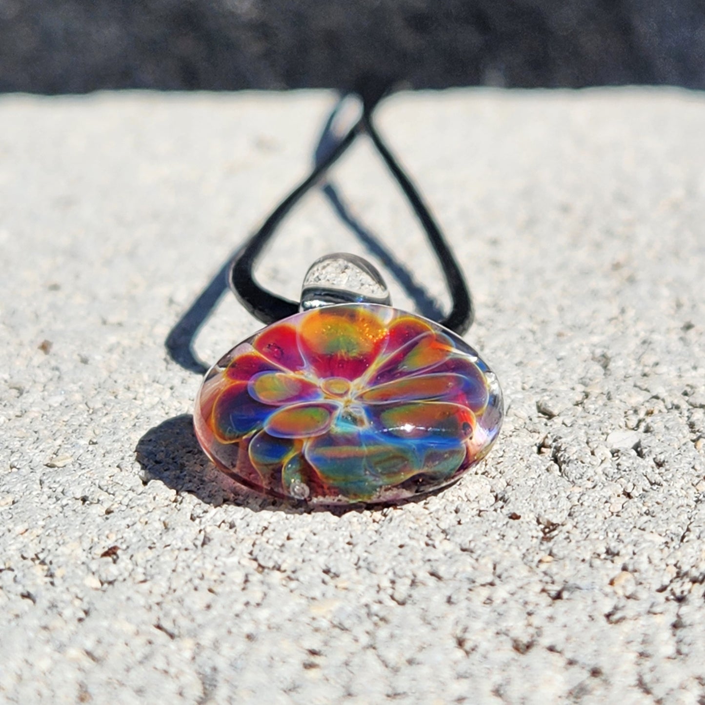 Tiny Purple Glass Pendant