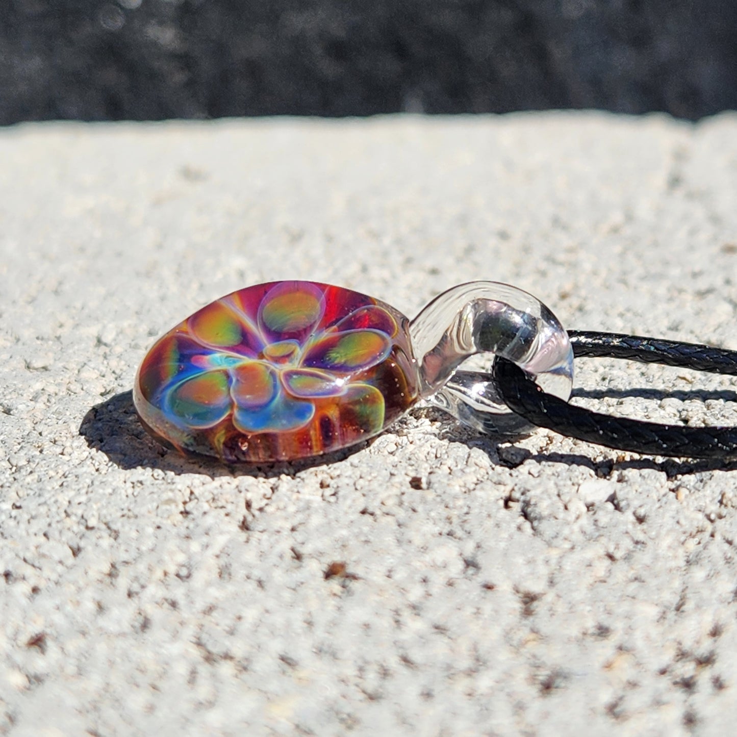 Tiny Purple Glass Pendant