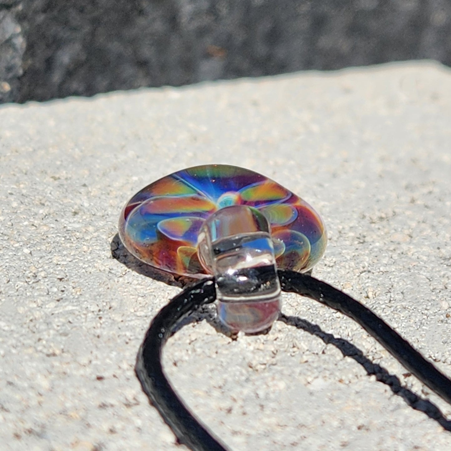 Tiny Purple Glass Pendant