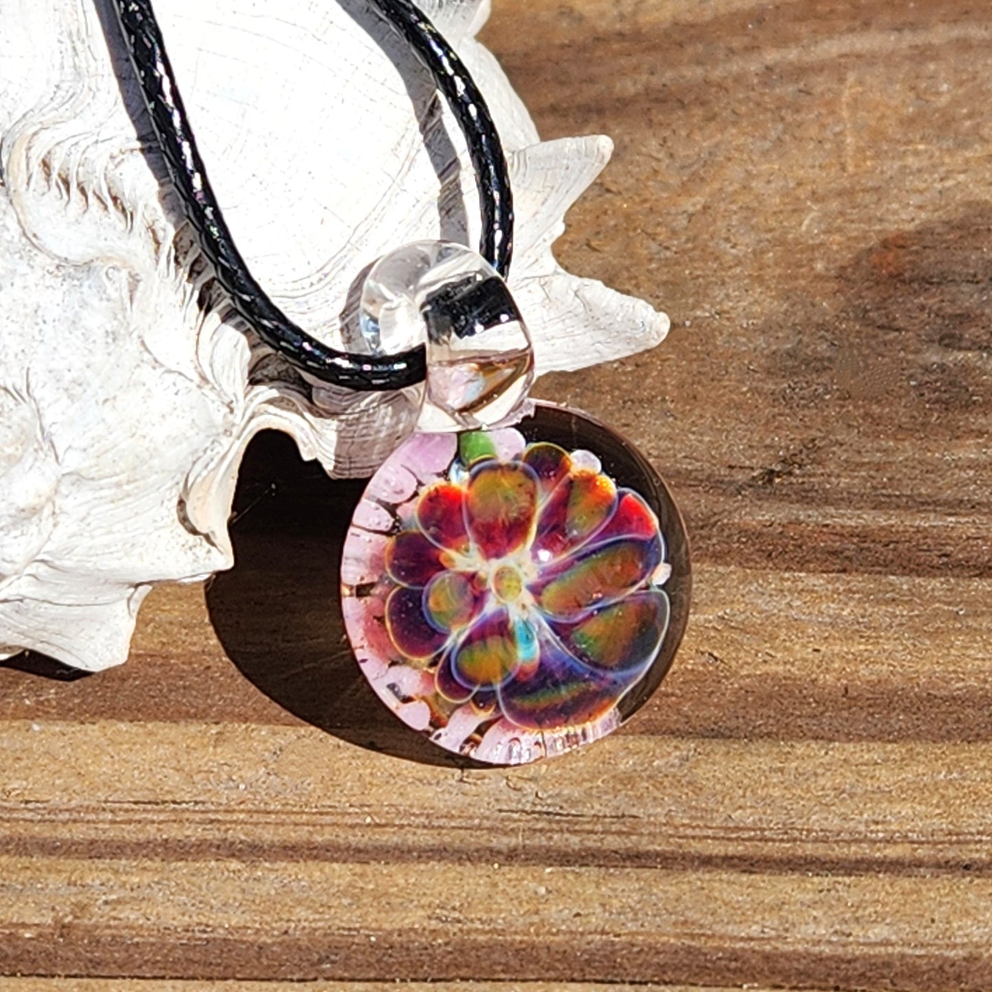Tiny Purple Glass Pendant