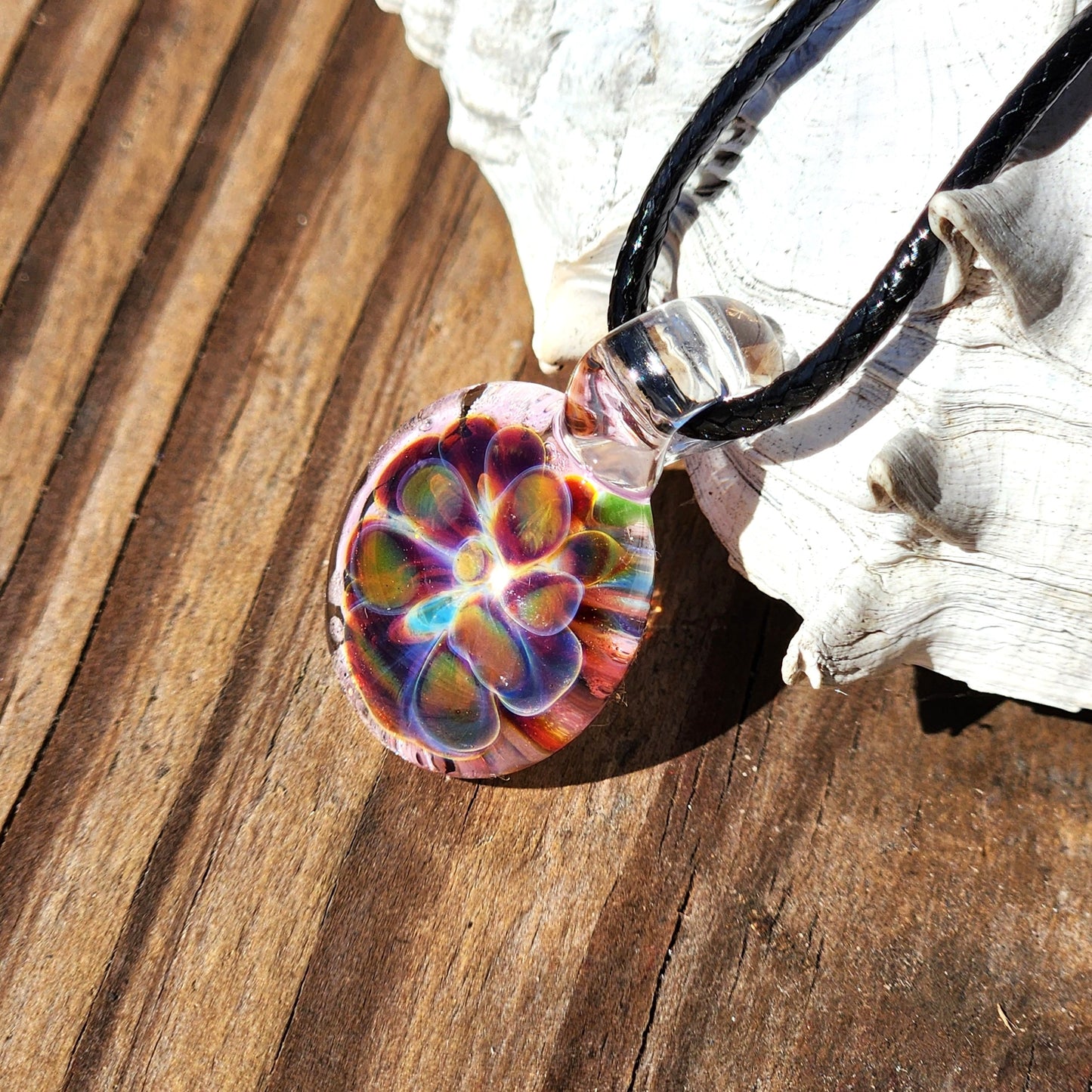 Tiny Purple Glass Pendant