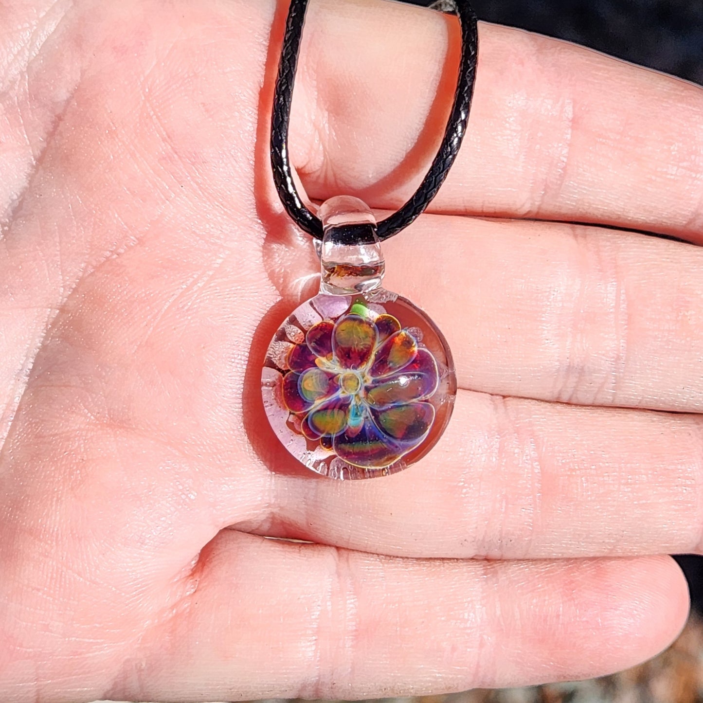 Tiny Purple Glass Pendant