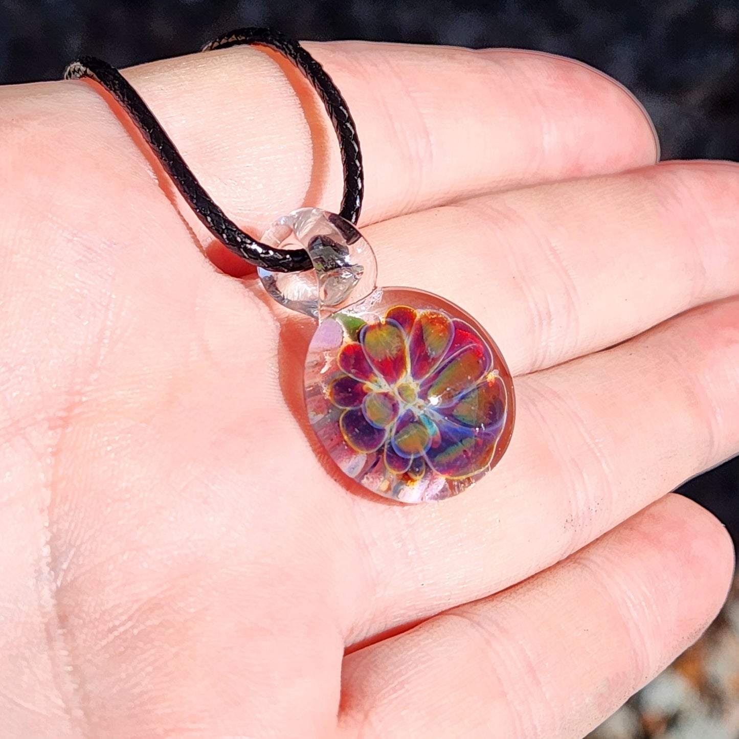 Tiny Purple Glass Pendant