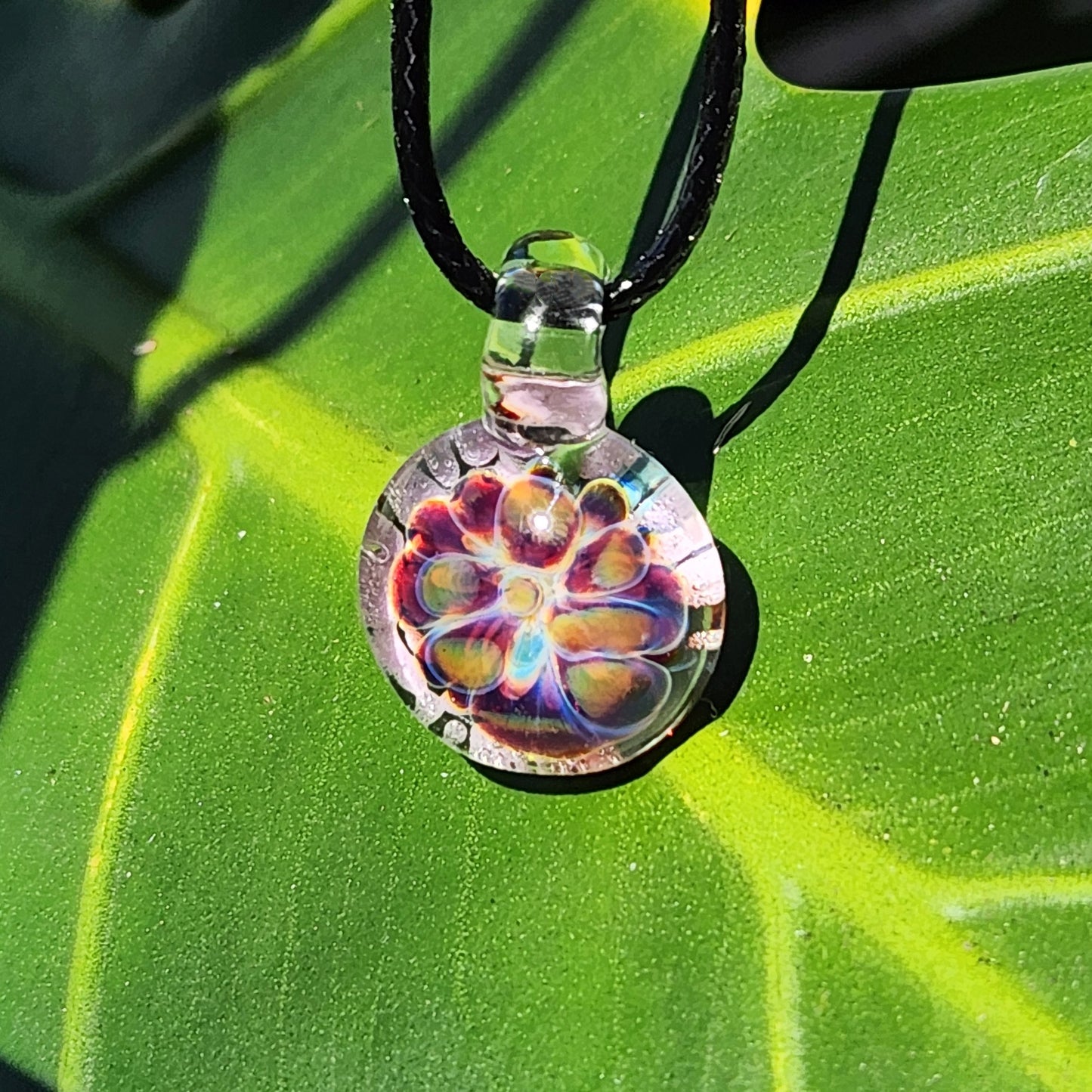 Tiny Purple Glass Pendant