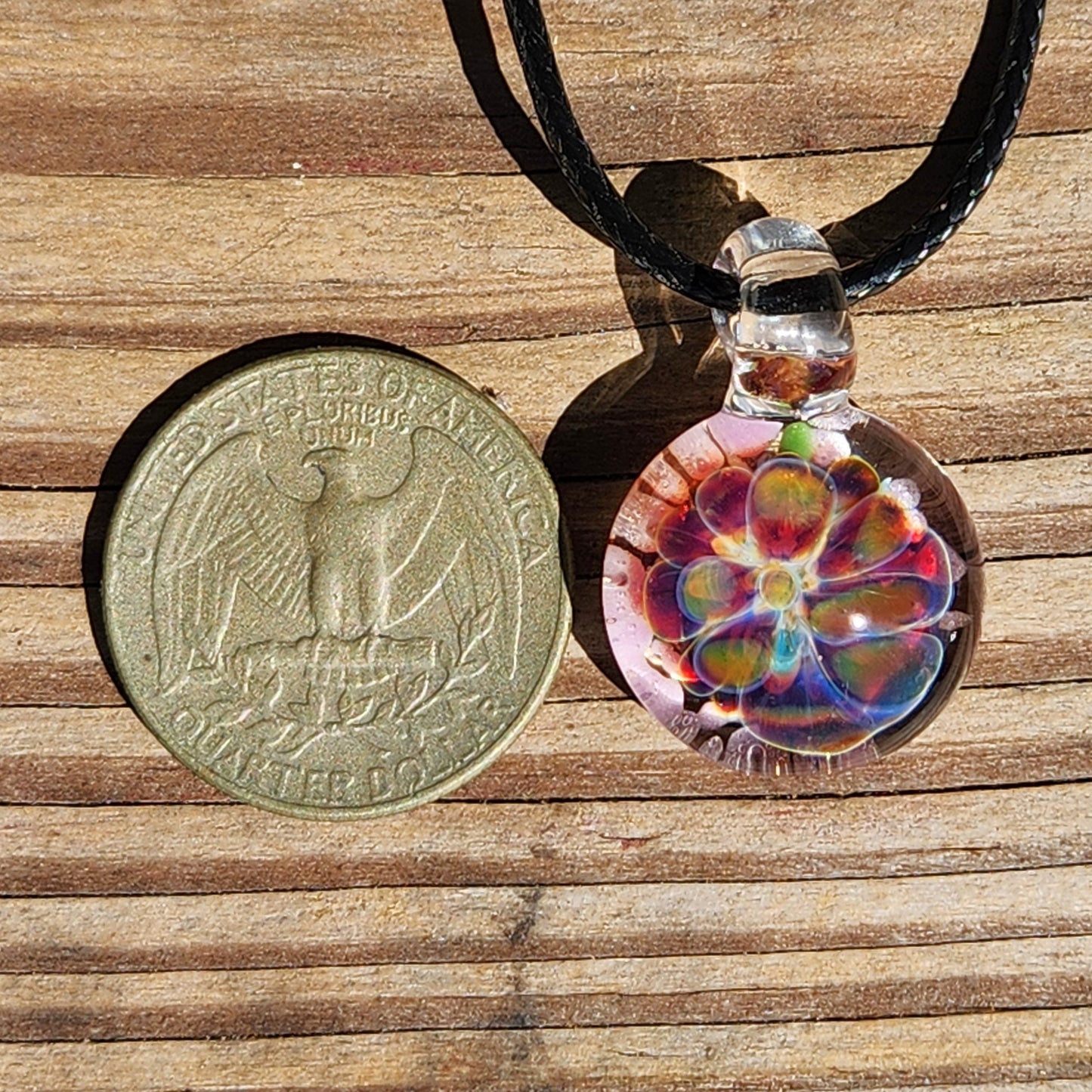 Tiny Purple Glass Pendant