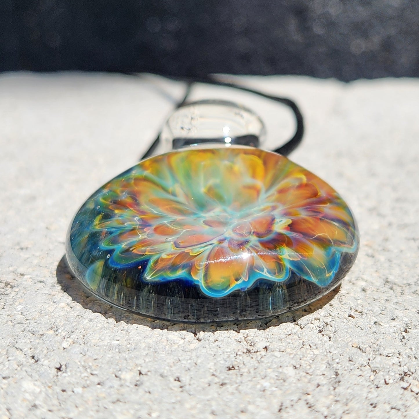 Blown Glass Pendant in White