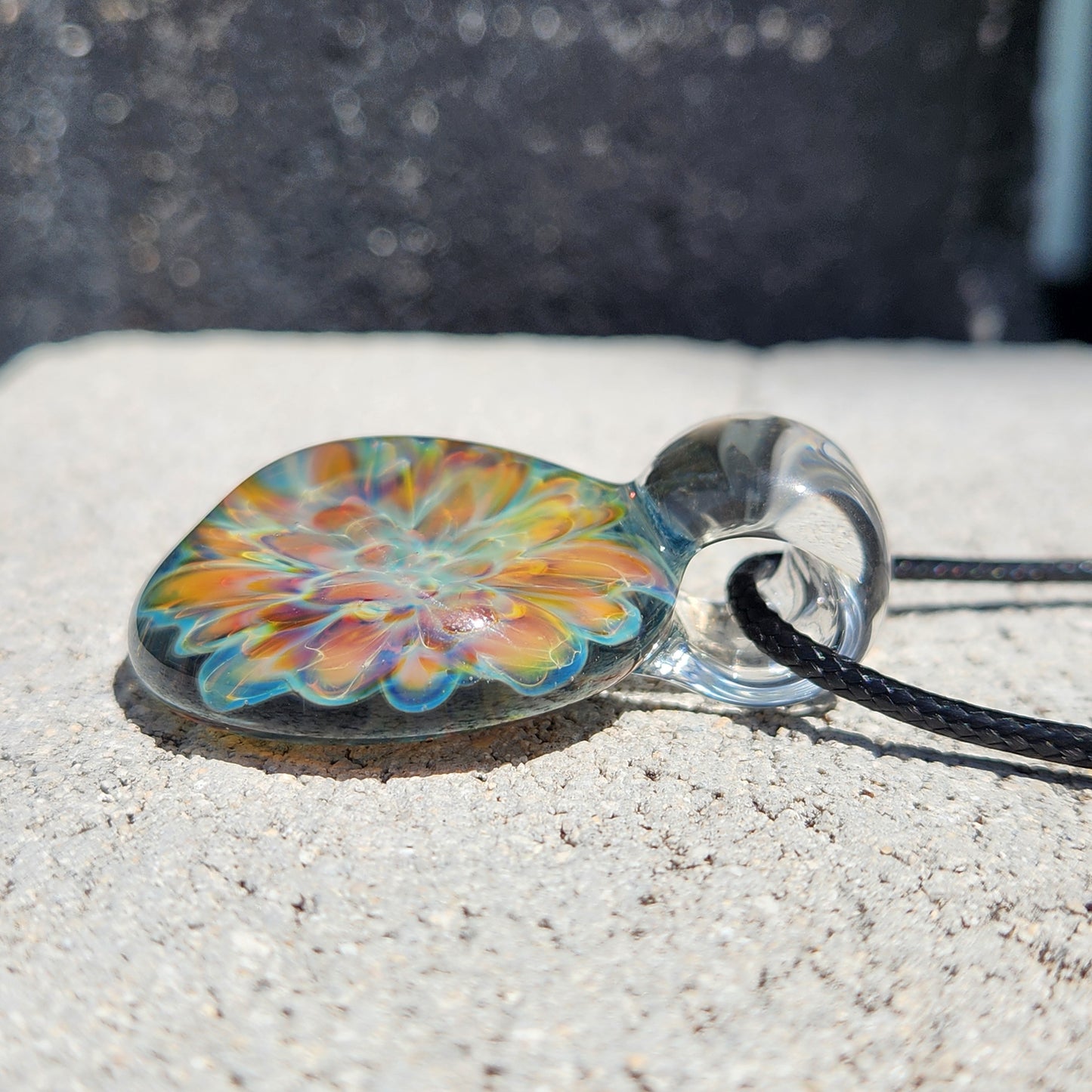 Blown Glass Pendant in White