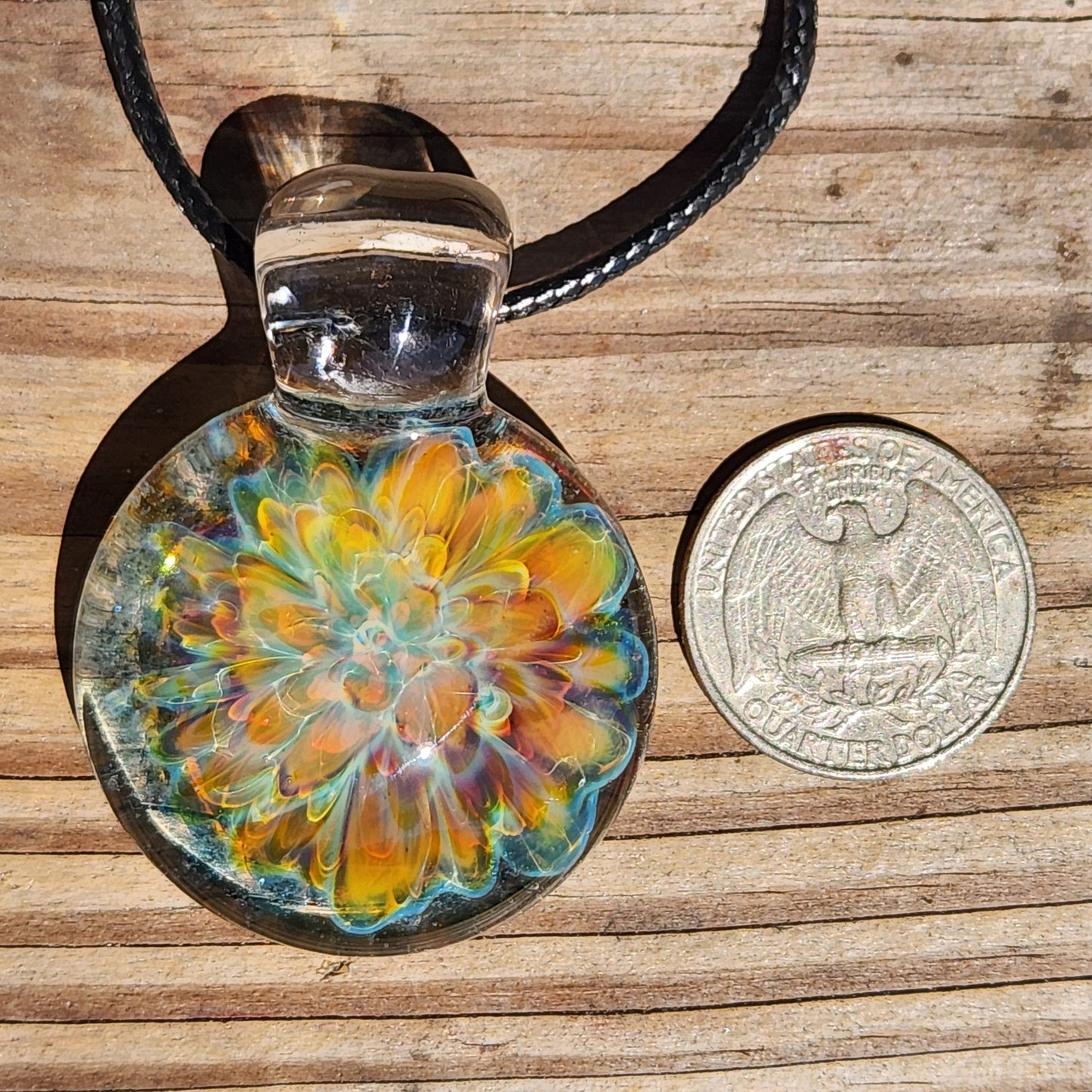 Blown Glass Pendant in White