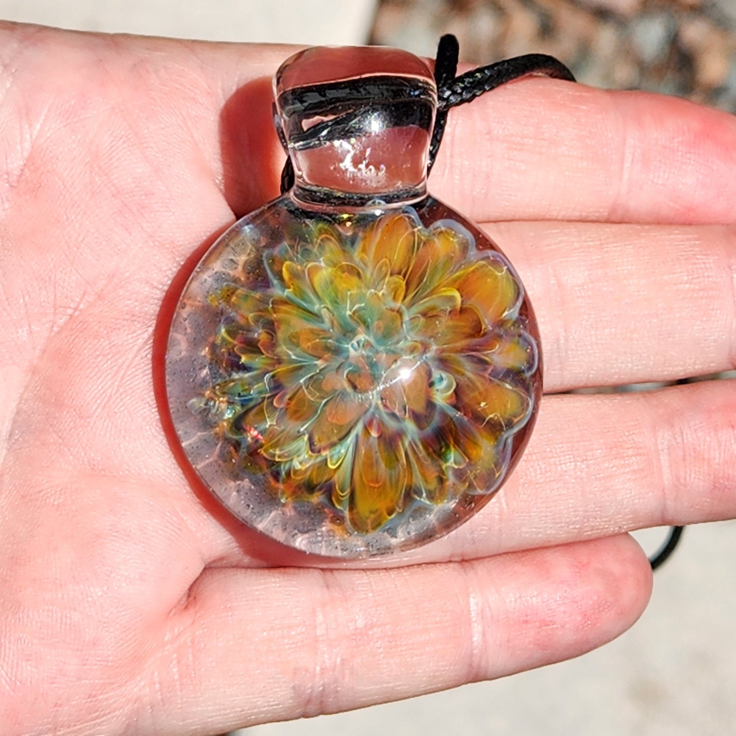 Blown Glass Pendant in White