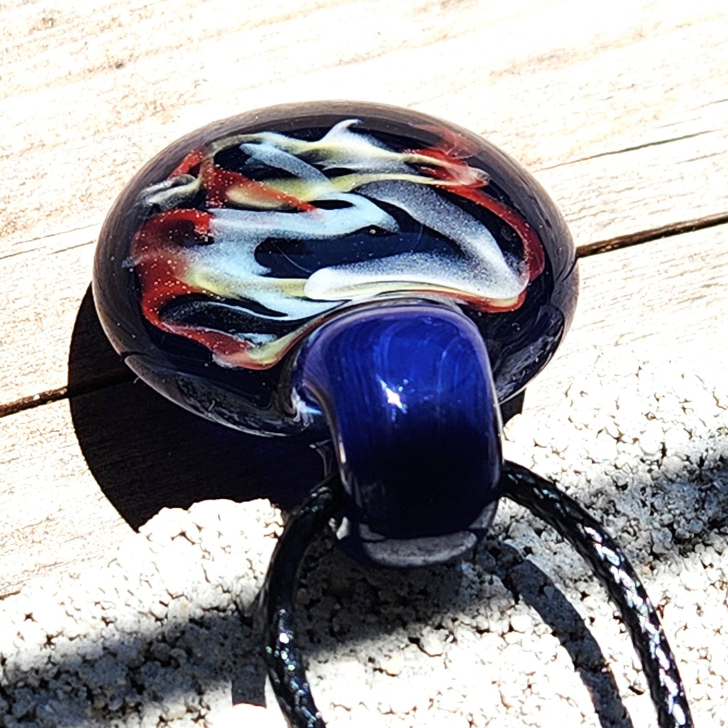 Blown Glass Pendant Necklace: Sparkling Borosilicate Handmade Jewelry DragonFireGlass