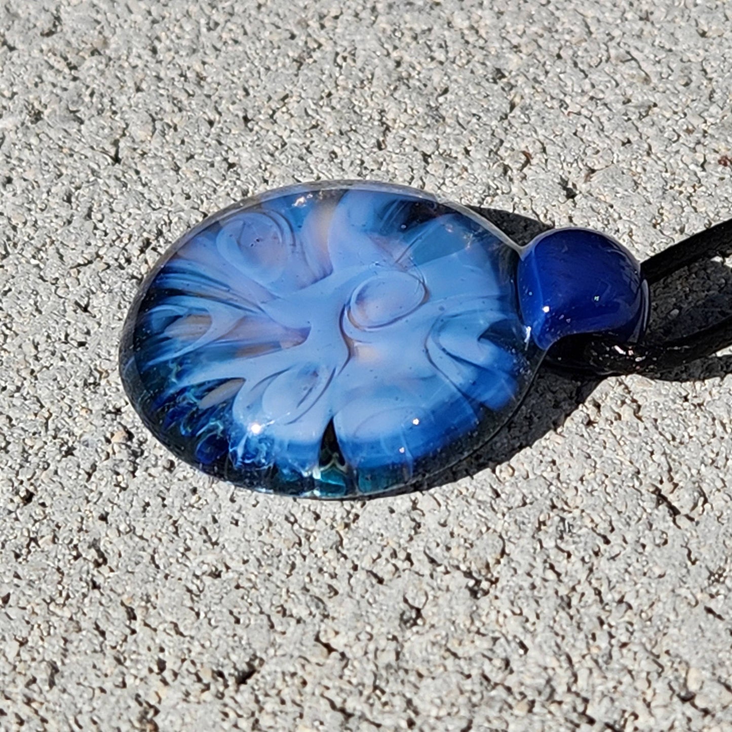 Blown glass pendant necklace DragonFireGlass