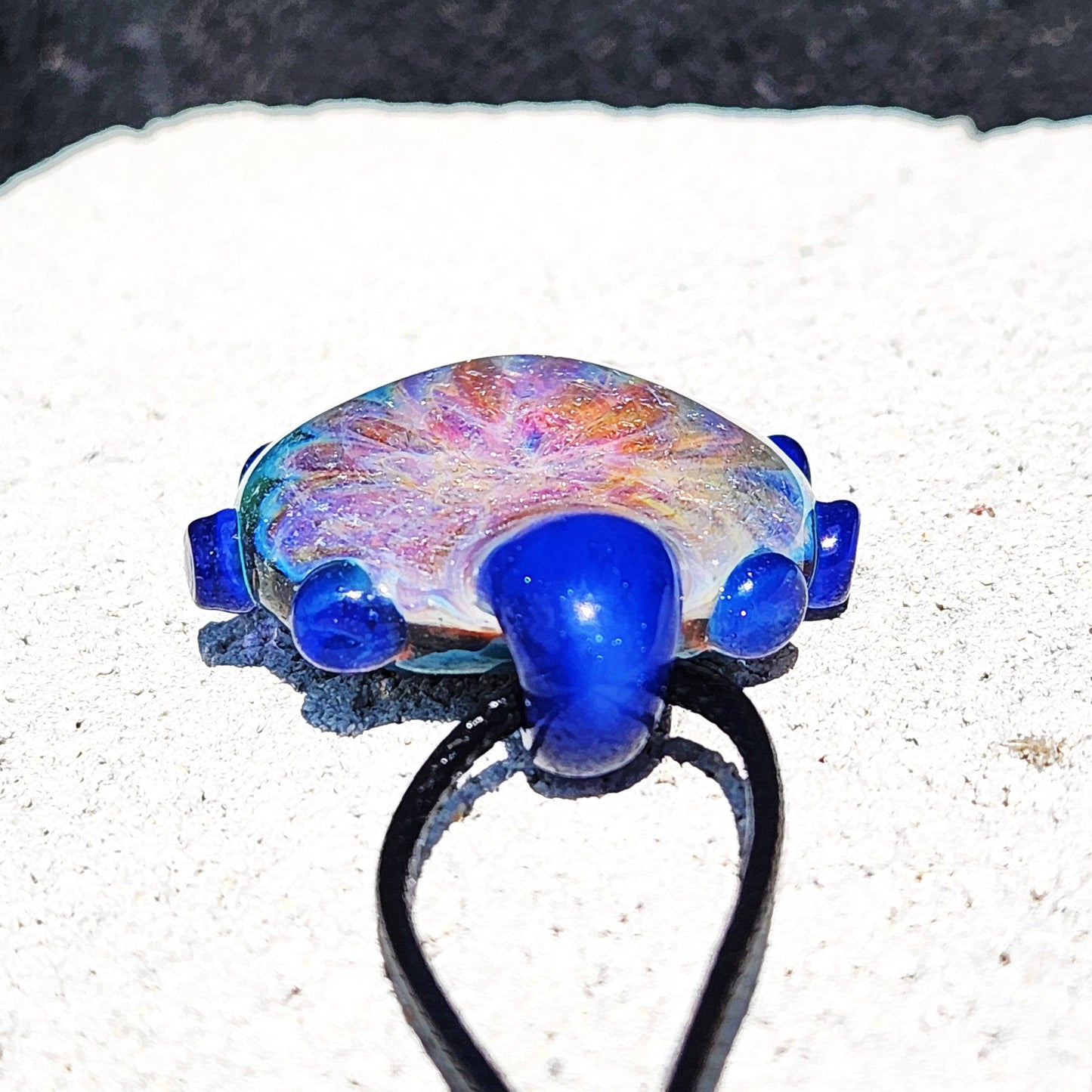 On Sale Now. Glass Pendant Necklace, Trippy Handmade Dichroic Glass Pendant DragonFireGlass