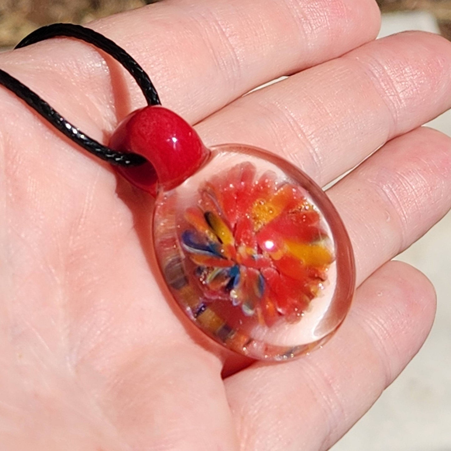 Glass Pendant Necklace: Unique Handcrafted Jewelry DragonFireGlass