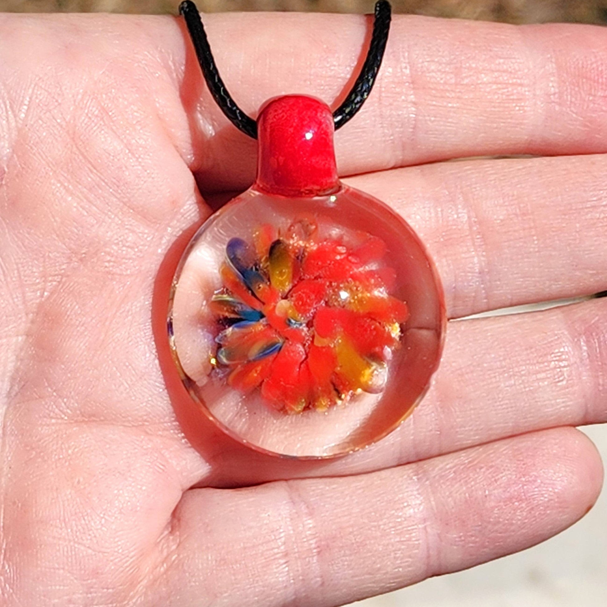 Glass Pendant Necklace: Unique Handcrafted Jewelry DragonFireGlass