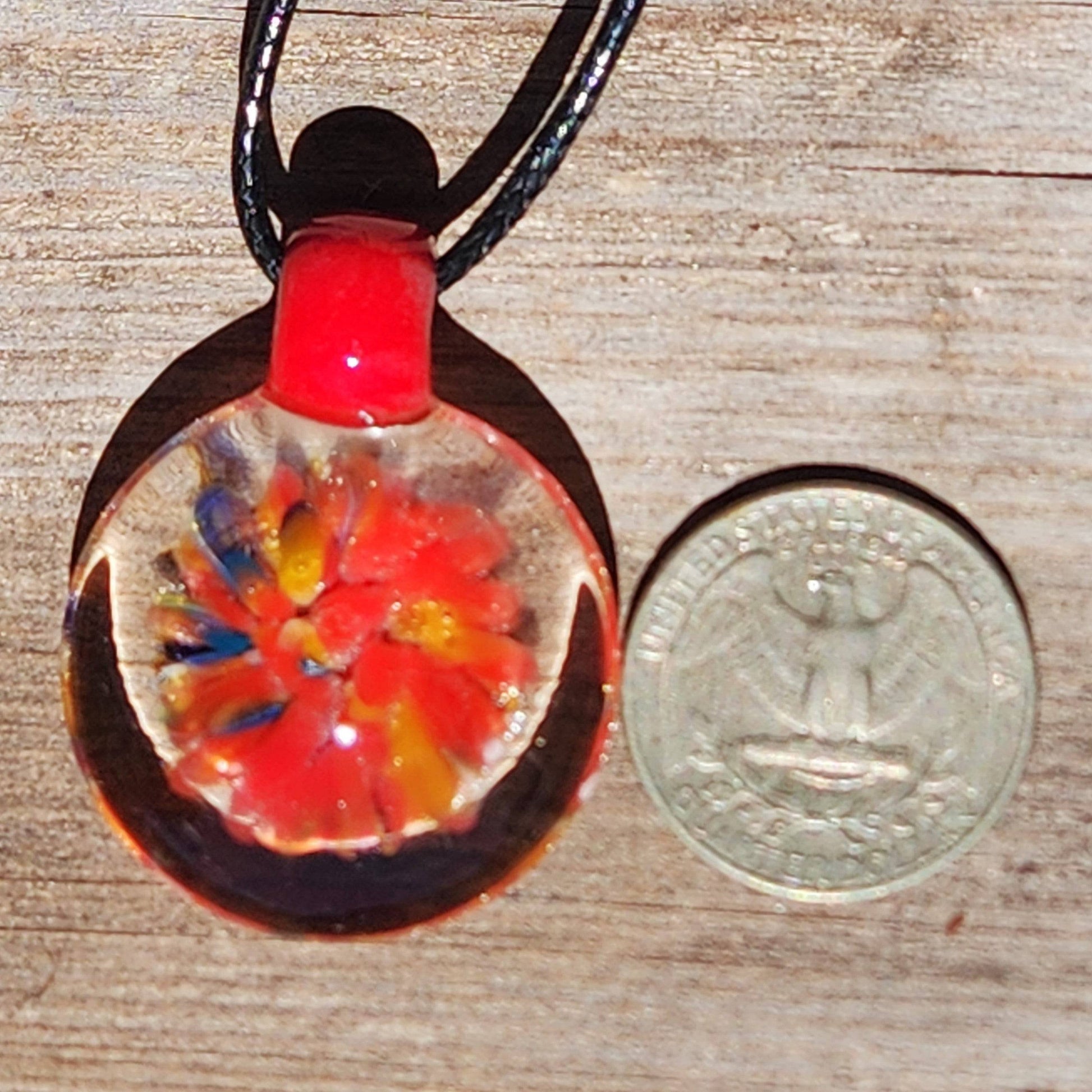 Glass Pendant Necklace: Unique Handcrafted Jewelry DragonFireGlass