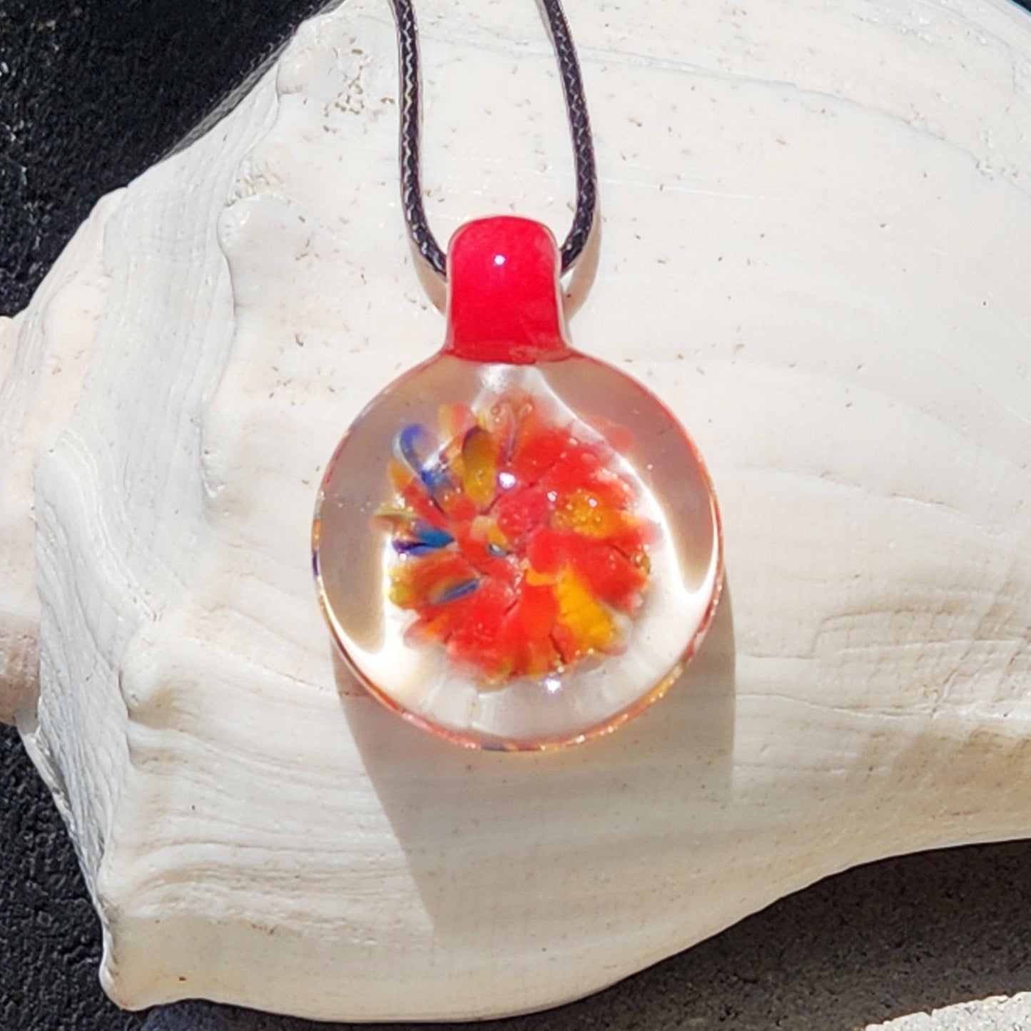 Glass Pendant Necklace: Unique Handcrafted Jewelry DragonFireGlass