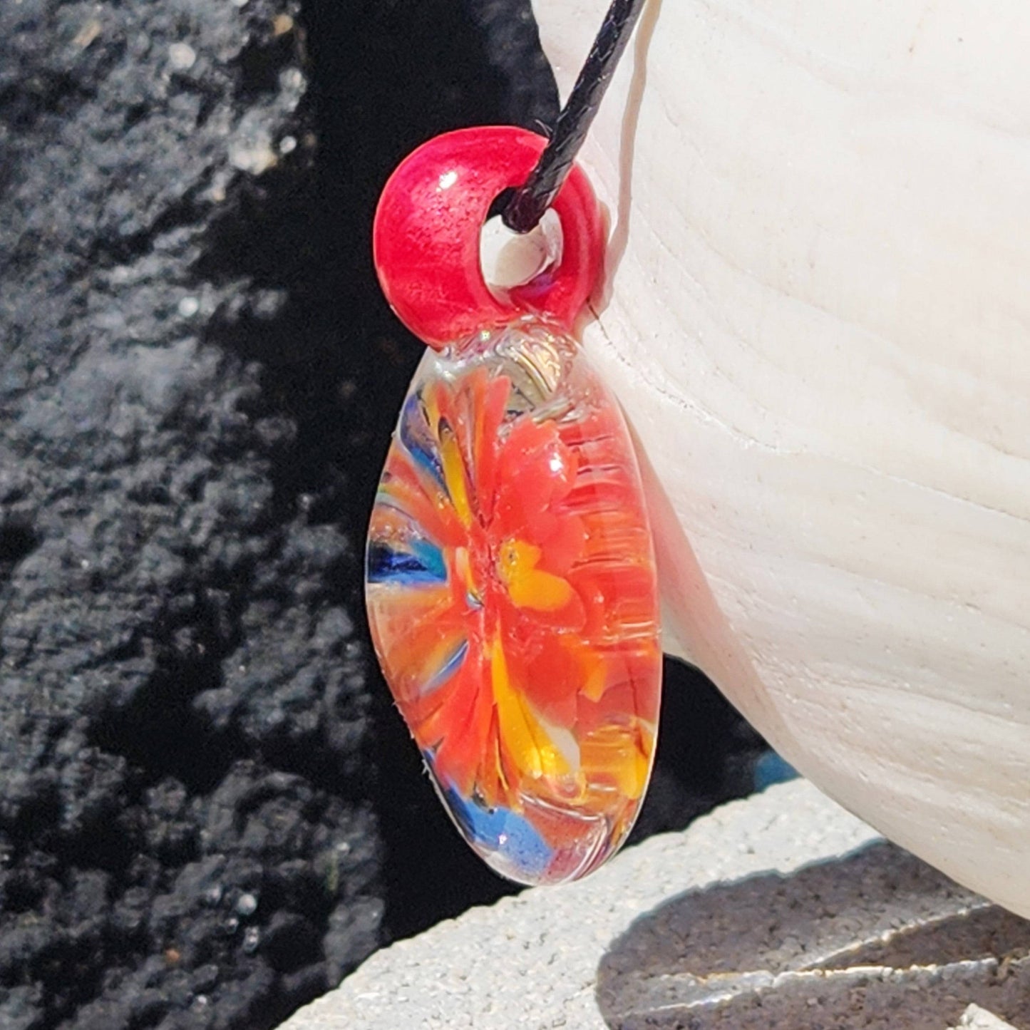 Glass Pendant Necklace: Unique Handcrafted Jewelry DragonFireGlass