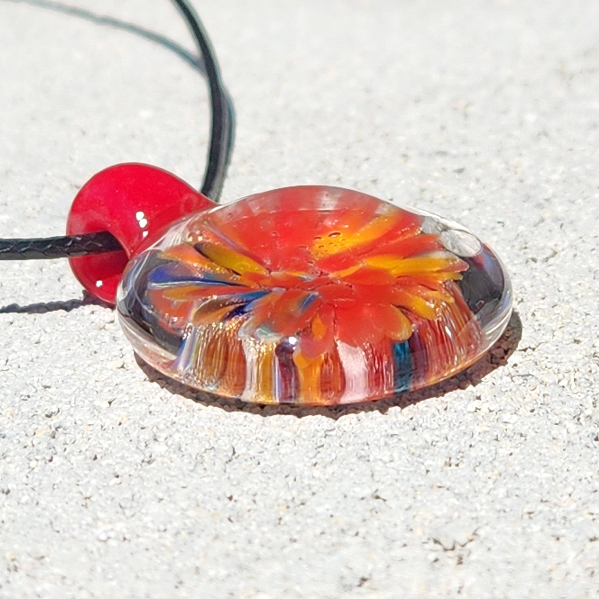 Glass Pendant Necklace: Unique Handcrafted Jewelry DragonFireGlass