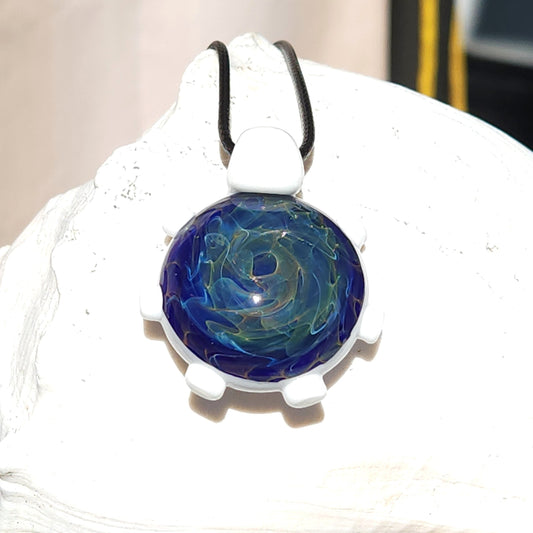 Glass pendant necklace, Blown glass jewelry, Heady glass DragonFireGlass
