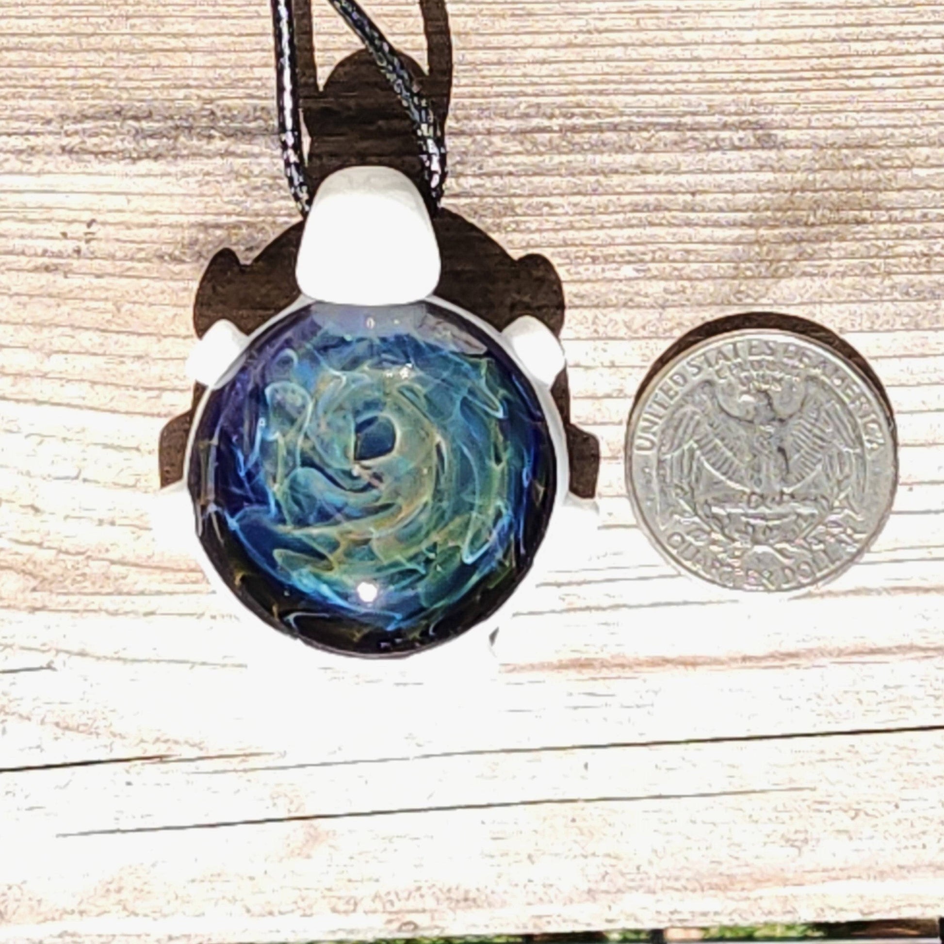 Glass pendant necklace, Blown glass jewelry, Heady glass DragonFireGlass