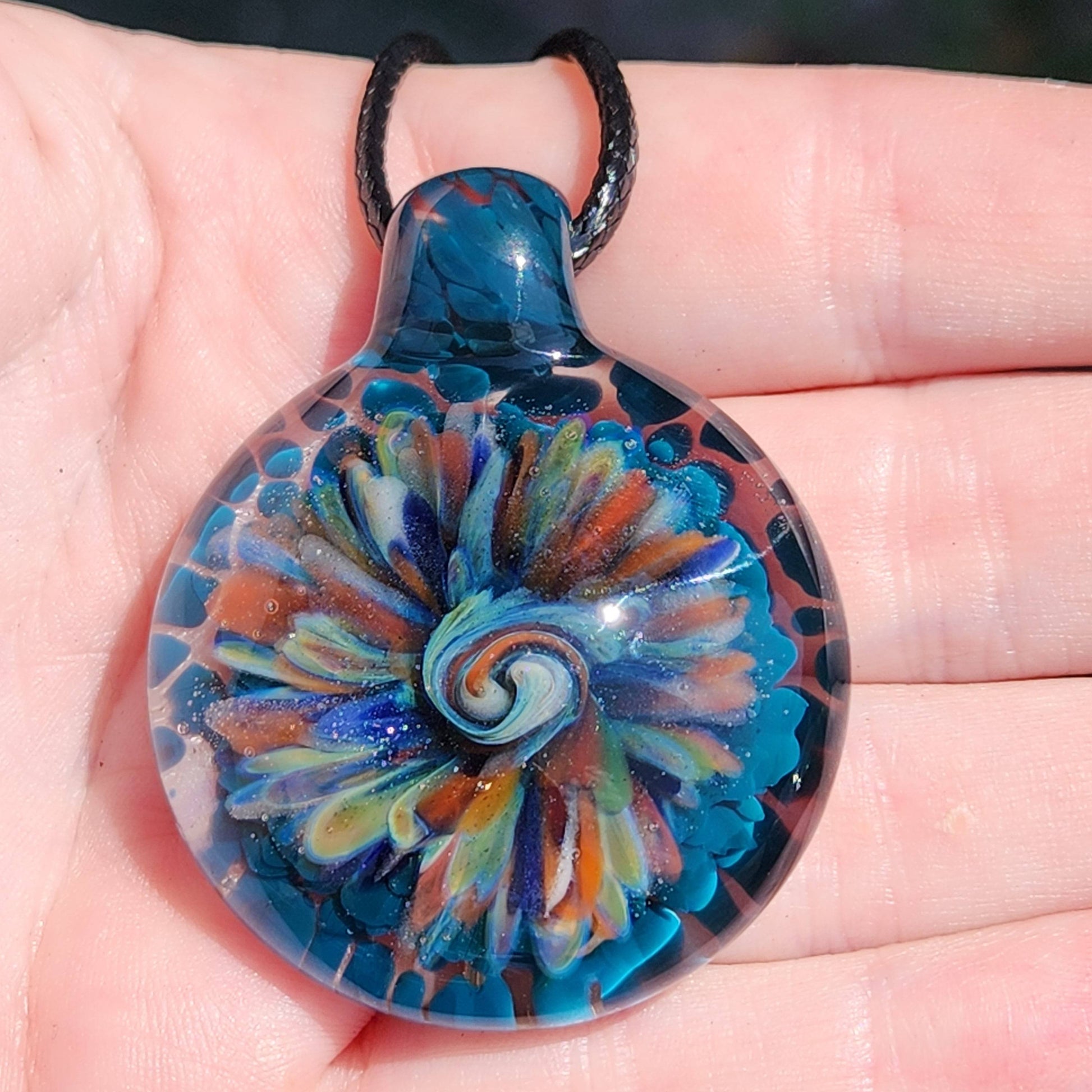 Handmade Blown Glass Pendant: Captivating Borosilicate Art DragonFireGlass