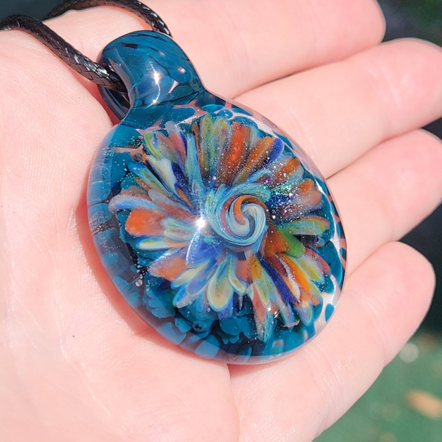 Handmade Blown Glass Pendant: Captivating Borosilicate Art DragonFireGlass