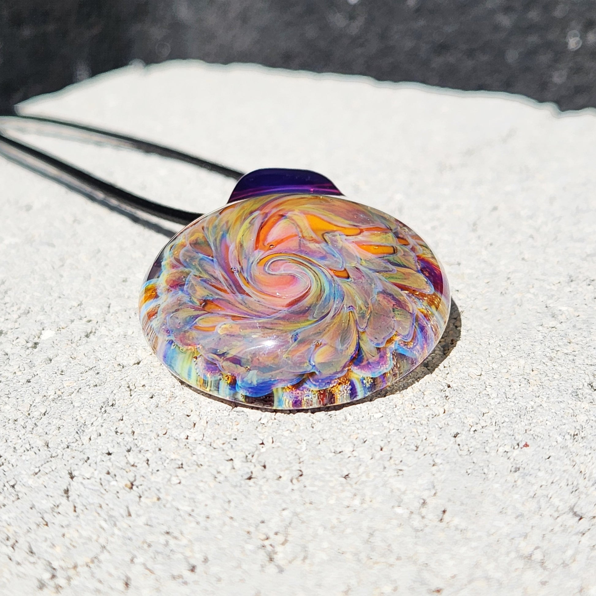 Handmade Blown Glass Pendant: Captivating Borosilicate Art DragonFireGlass