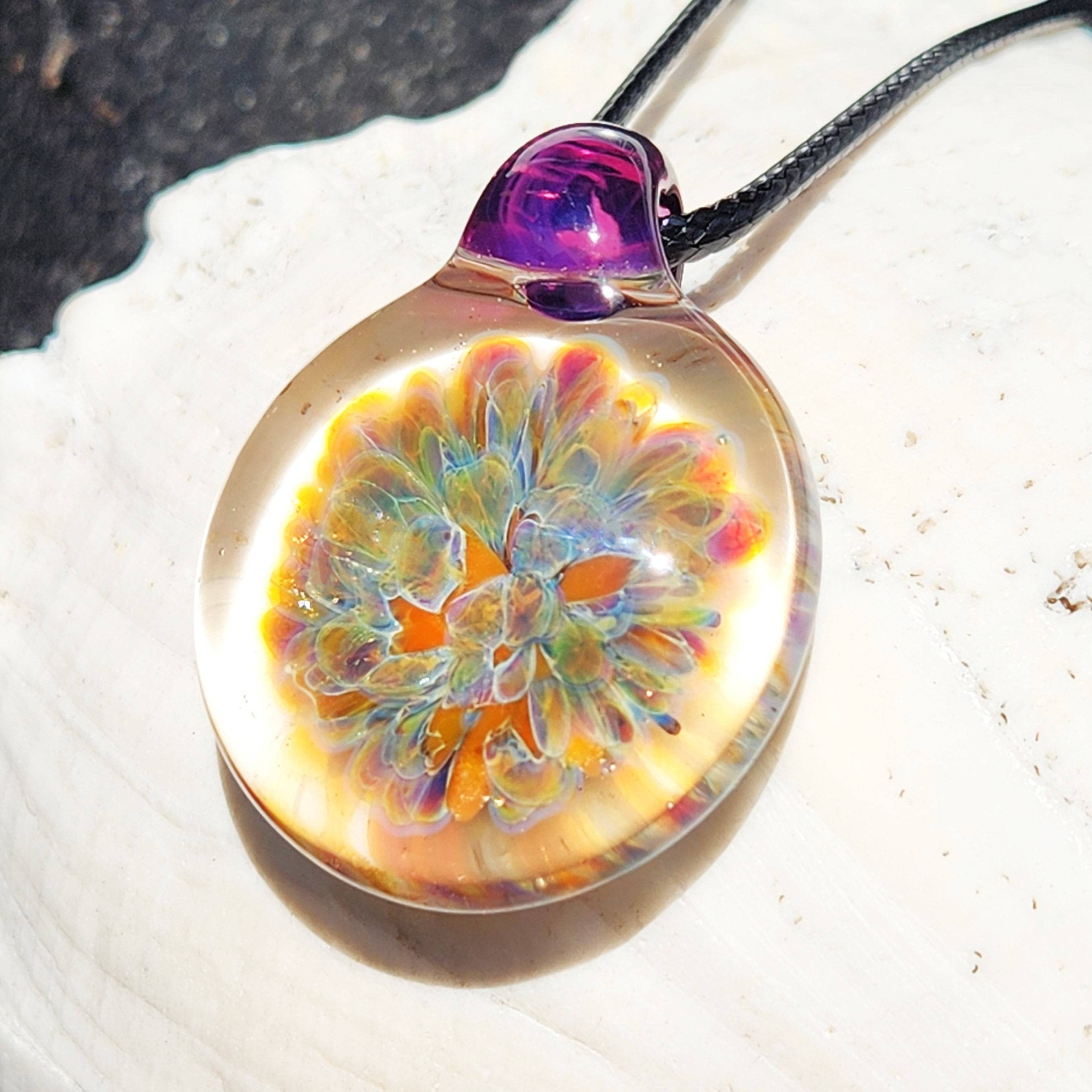 Custom made Glass Blown online Fang Pendant