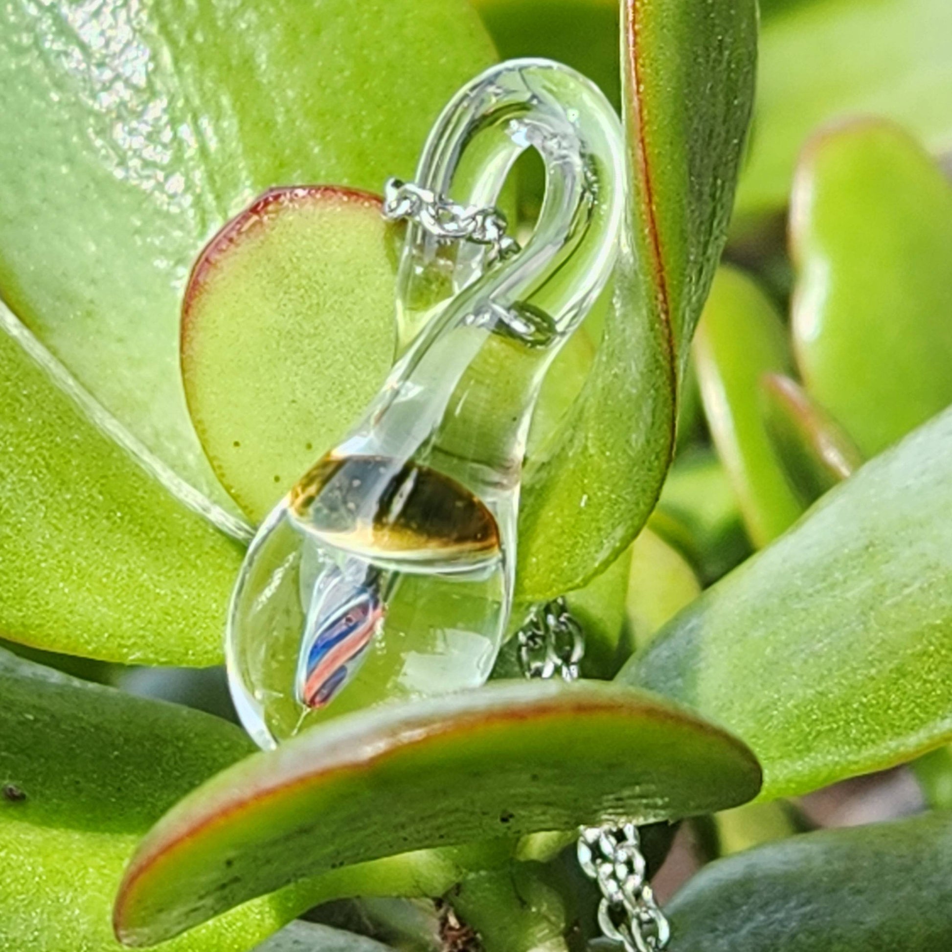 Handmade Glass Mushroom Jewelry Set DragonFireGlass