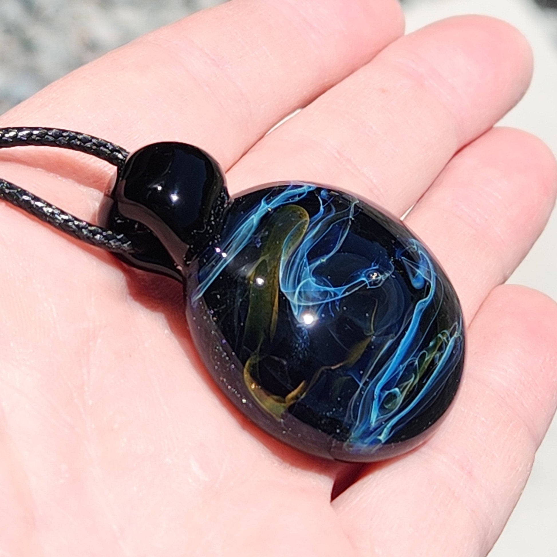 Heady Glass Pendant: Artisan Crafted Elegance in Borosilicate Glass DragonFireGlass